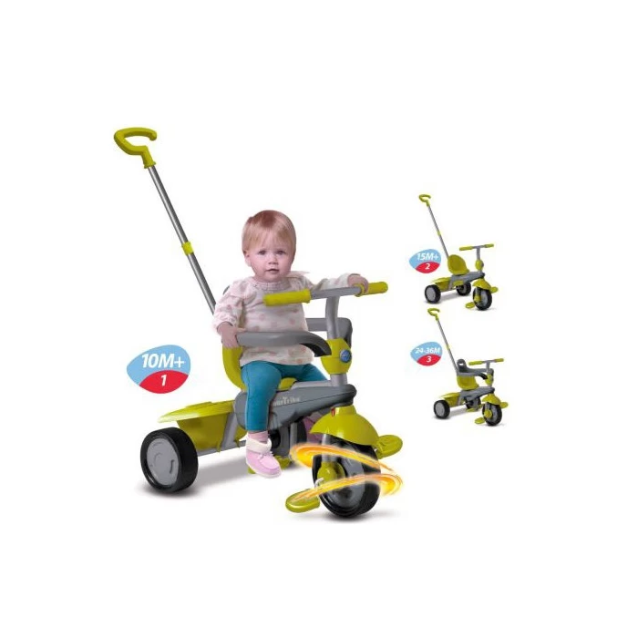 ROWEREK SMART TRIKE BREEZE ZIELONO-SZARY 3w1