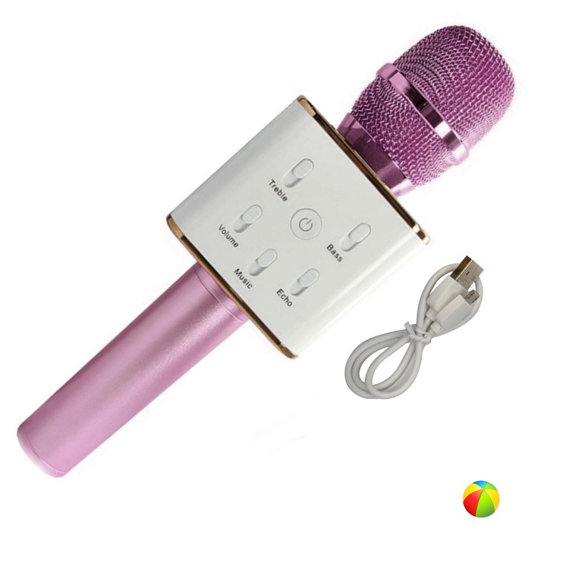 mikrofon różowy karaoke dla dzieci xd1