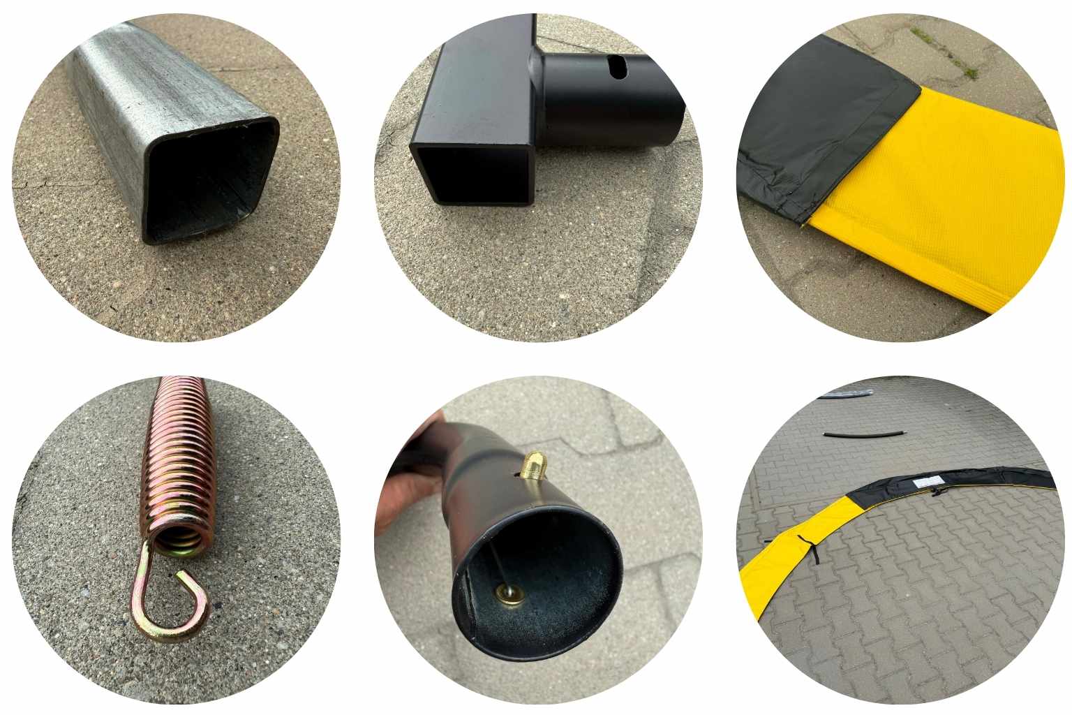 Grube rury i mocne sprężyny od trampoliny Olympics Sport