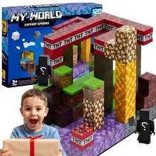 Klocki magnetyczne w stylistyce Minecraft
