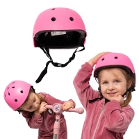 Kask różowy dziecięcy rowerowy na hulajnogę SafeU