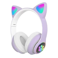 Słuchawki dla dzieci Kotki Bluetooth LED RGB