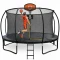 Trampolina Ogrodowa Olympics Sport Pumpkin 12FT 366 cm z drabinką i koszem do koszykówki