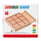 Drewniana gra sudoku – opakowanie z ilustracją planszy z czerwoną siatką