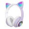Słuchawki dla dzieci Kotki Bluetooth LED RGB