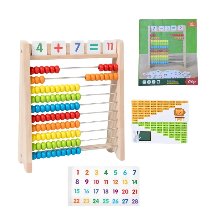 Drewniany Abakus Edukacyjny Montessori – Nauka Liczenia, która Bawi!