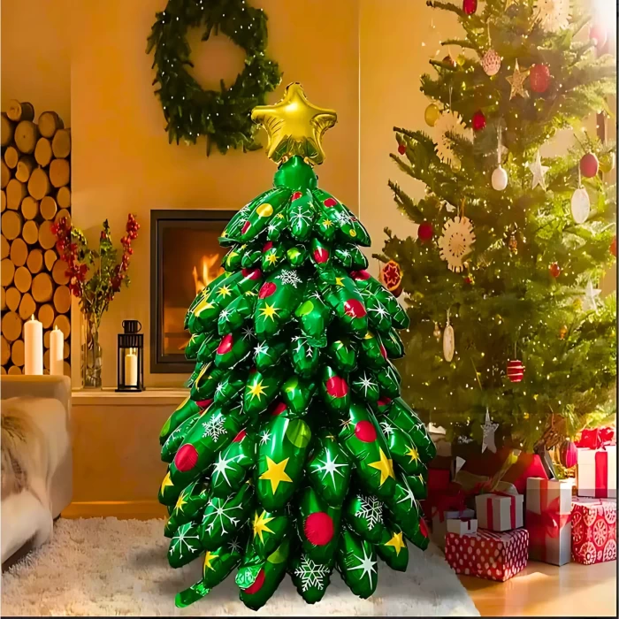 Balon foliowy stojący Choinka 130 cm