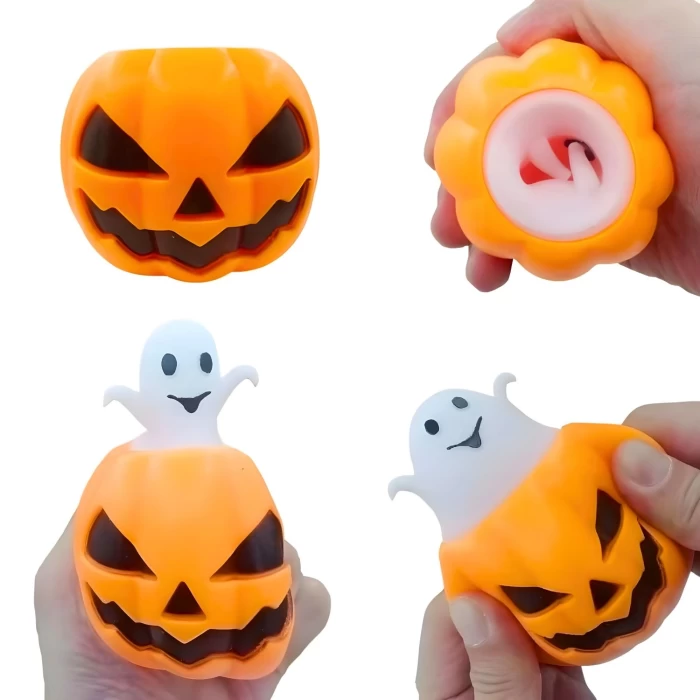 Gniotek Halloweenowy Dynia z Duszkiem – Straszny, Śmieszny i Antystresowy
