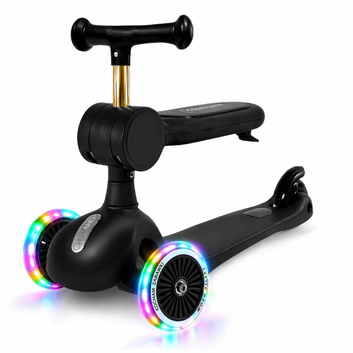 Hulajnoga jeździk 2w1 czarna Lemoo