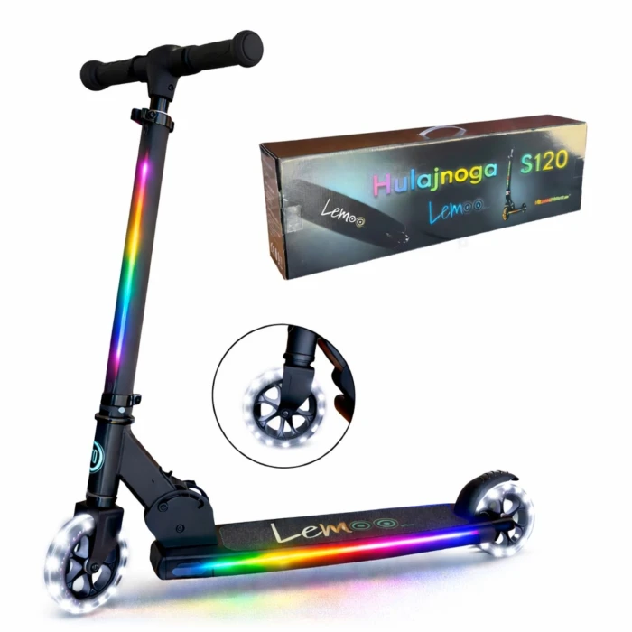 Lemoo S120 hulajnoga Led bokiem z pudełkiem