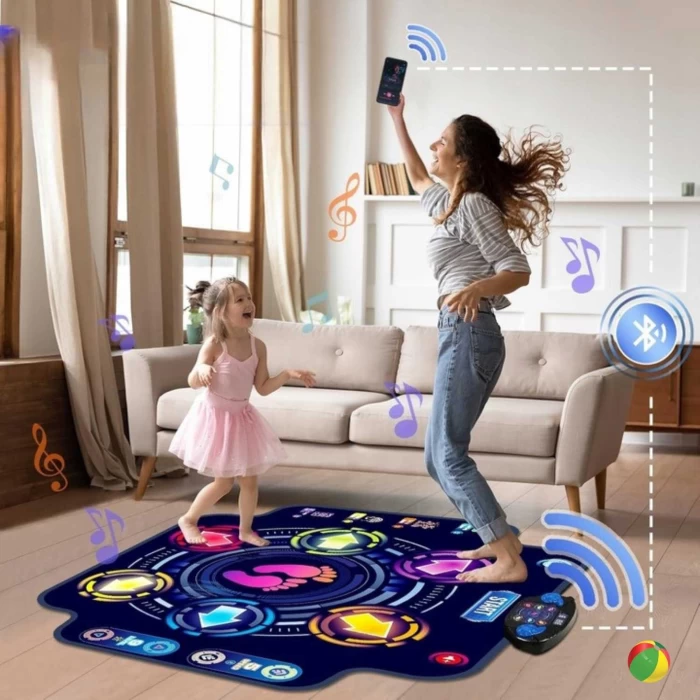 Mata Muzyczna do Tańca LED Bluetooth – 8 Strzałek, 3 Tryby