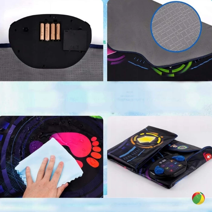 Mata Muzyczna do Tańca LED Bluetooth – 8 Strzałek, 3 Tryby