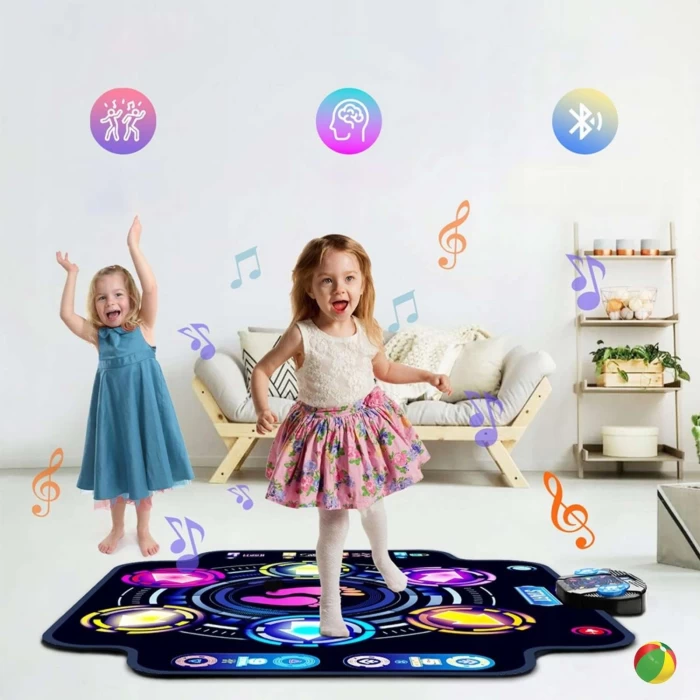 Mata Muzyczna do Tańca LED Bluetooth – 8 Strzałek, 3 Tryby