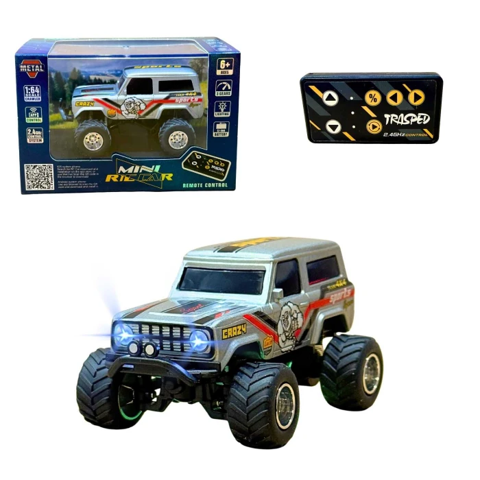 Mini Samochód RC 1:64 Crawler – Zdalnie Sterowany Off-Road z App Control i LED