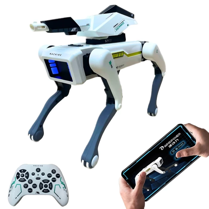 Inteligentny Robot Pies Smart Dog z Funkcją Strzału Wodnych Pocisków - Zabawka Interaktywna dla Dzieci i Dorosłych