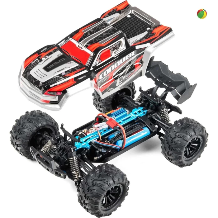 Samochód RC Conquer 1:16 4x4 – 50 km/h Drift Off-road Czerwony
