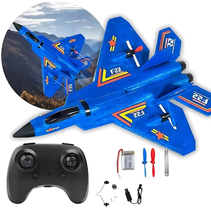 Samolot RC F-22 Zdalnie Sterowany LED Pianka EPP 100m
