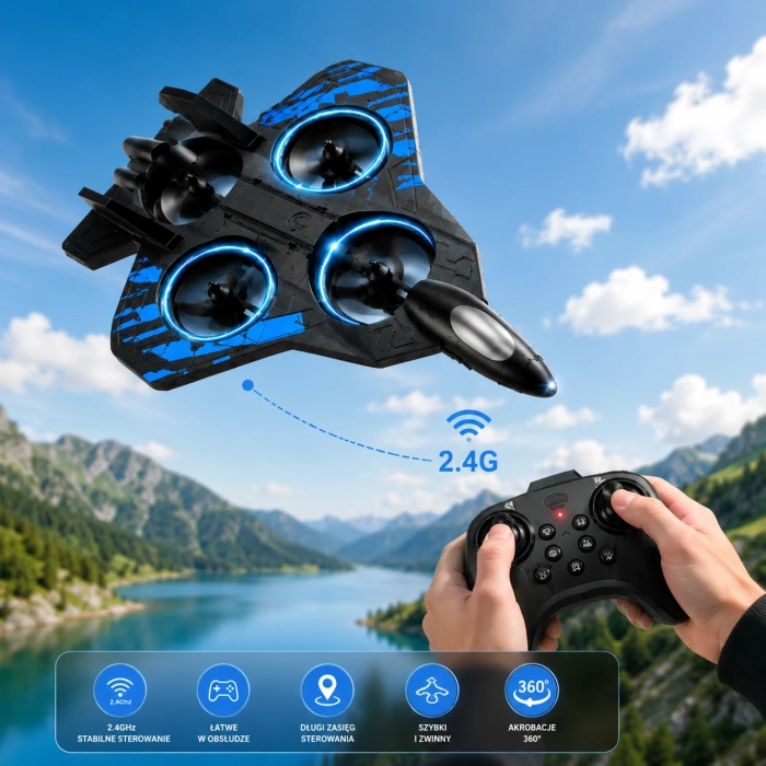 Sterowanie samolotem RC za pomocą pilota 2.4 GHz