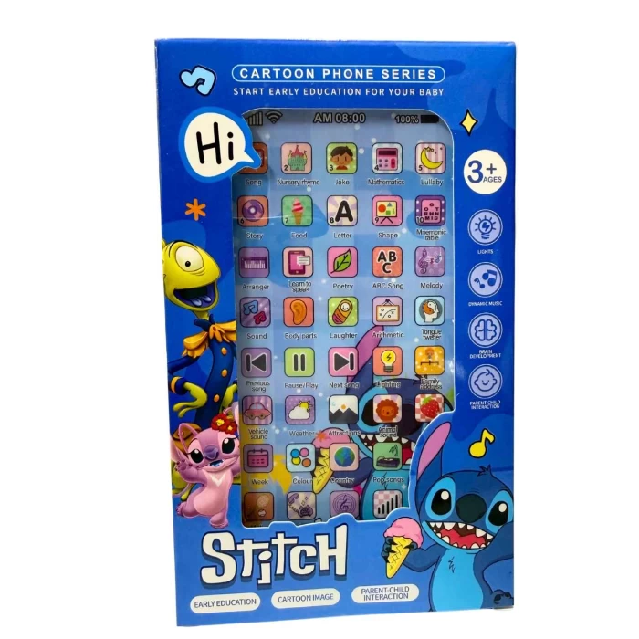 Lilo i Stitch - Smartfon dla Dzieci dotykowy 3D - Telefon Interaktywny Świecący