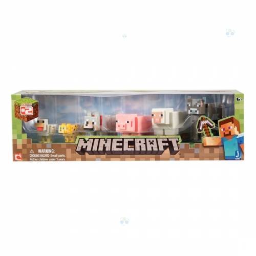 Figurki Minecraft Zwierzęta Mobs 6 sztuk