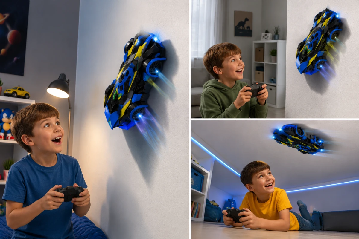 Samochód RC jeżdżący po ścianie Wall Climber z pilotem