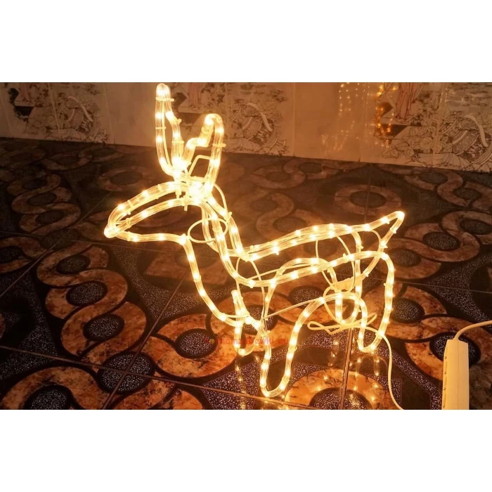 Renifer LED zimno biały mały