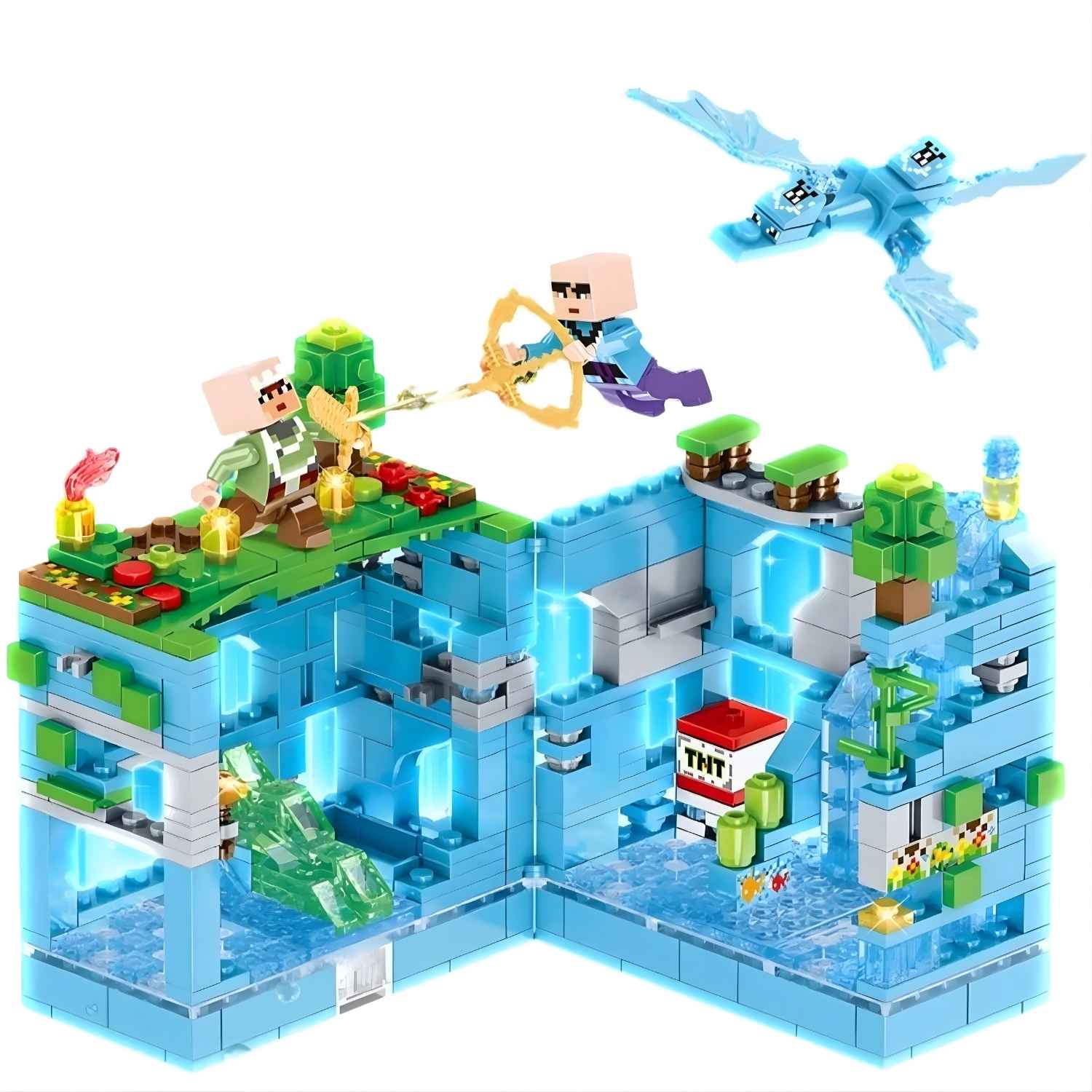 Klocki Minecraft Lodowa Twierdza 503 elementy